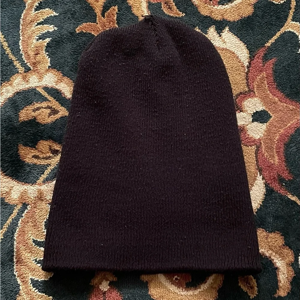 ❄ CARHARTT SQUARE LOGO A18 BLACK CUFFED BEANIE HAT TOQUE - SIZE OSFA ❄ - Picture 4 of 9